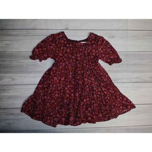 Cat and Jack maroon floral dress size 3t‎